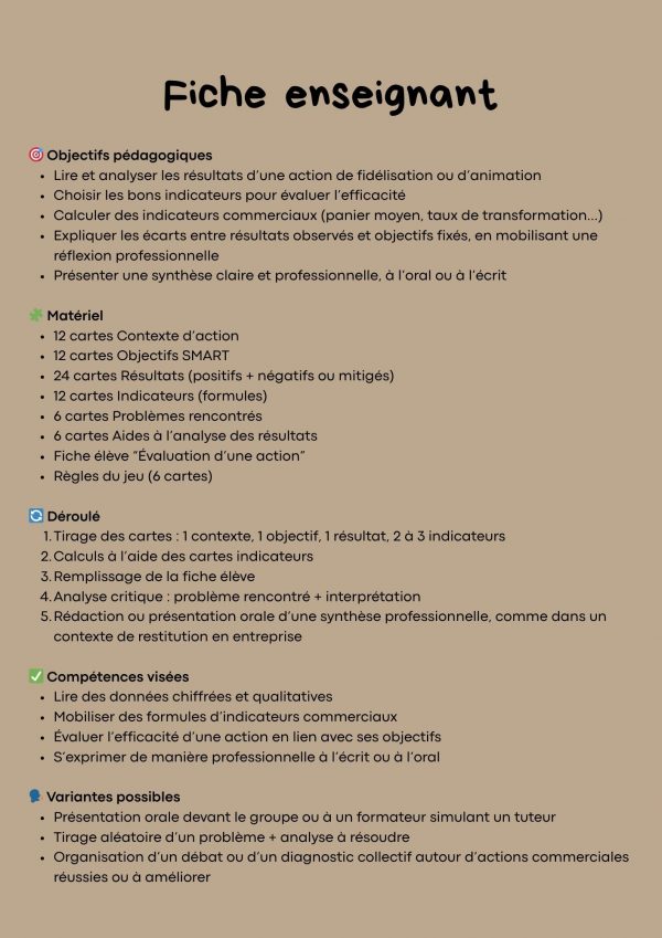 Évalue une action commerciale – Jeu pédagogique à imprimer – Image 5